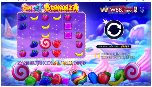Các tính năng hấp dẫn trong Sweet Bonanza W88